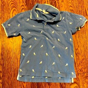 Heartstrings polo shirt with tennis rackets size 6